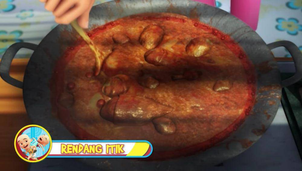 Rendang itik di serial Upin dan Ipin (youtube.com/Les' Copaque Production)