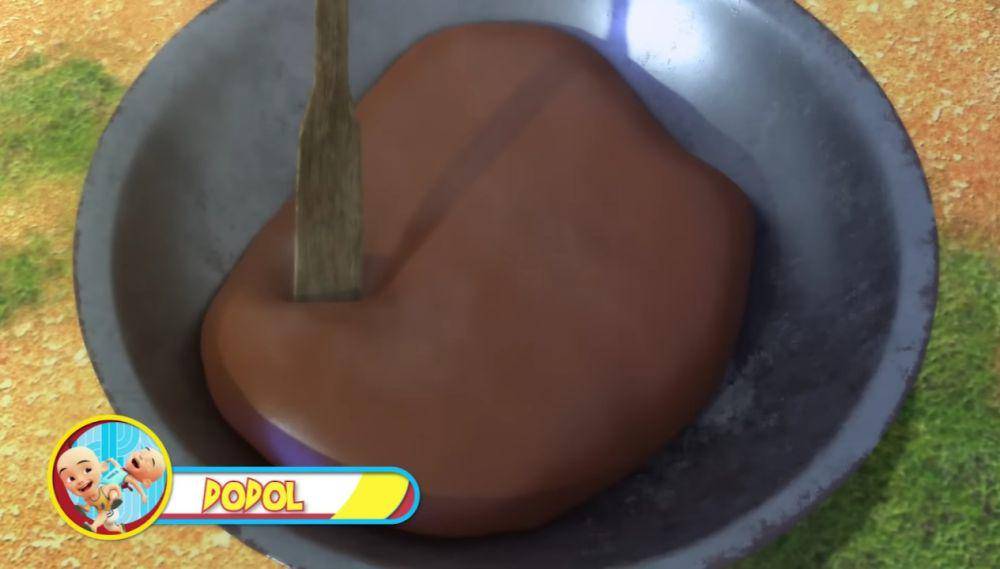 pembuatan dodol di serial Upin dan Ipin (youtube.com/Les' Copaque Production)