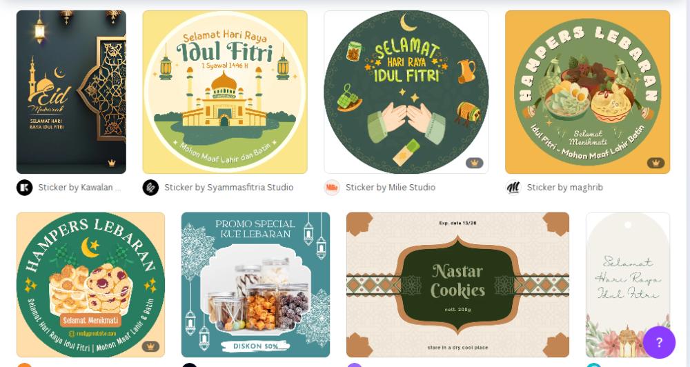 Cara Bikin Stiker Hampers Lebaran di Canva, Langsung Siap Cetak