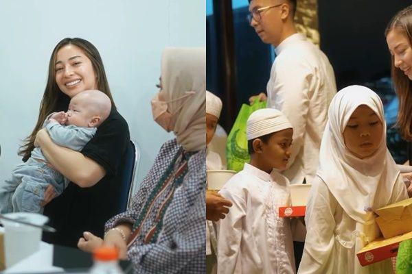 7 Potret Hangat Nikita Willy Buka Puasa Bersama Anak Panti Asuhan