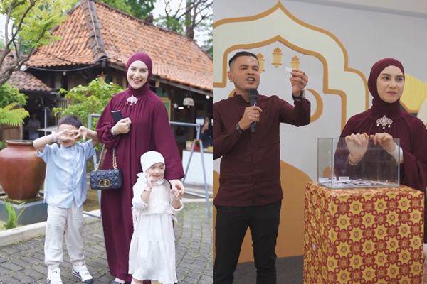 8 Potret Irish Bella Buka Puasa Bareng Karyawan, Bagi-Bagi Hadiah