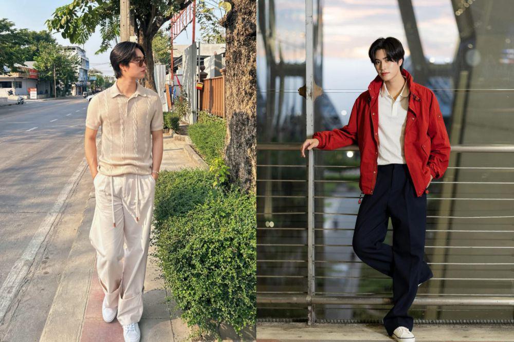 7 Inspirasi Outfit Polo Shirt ala Aktor Gemini Norawit, Preppy Cool!