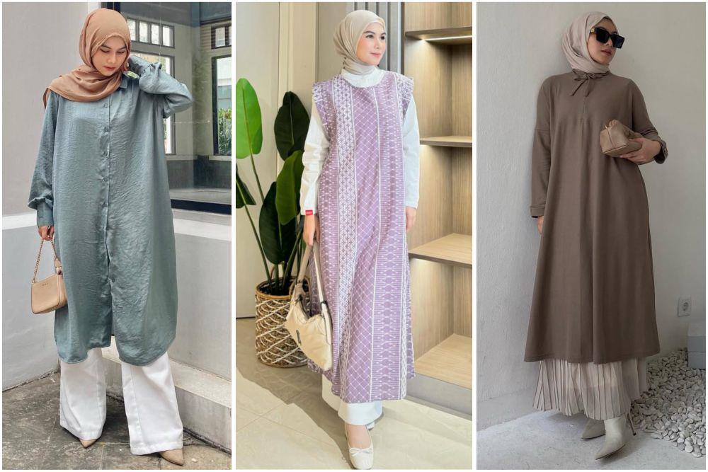 7 Ide OOTD Lebaran Serba Tunik dan Blouse ala Khairya Zahra, Menawan!