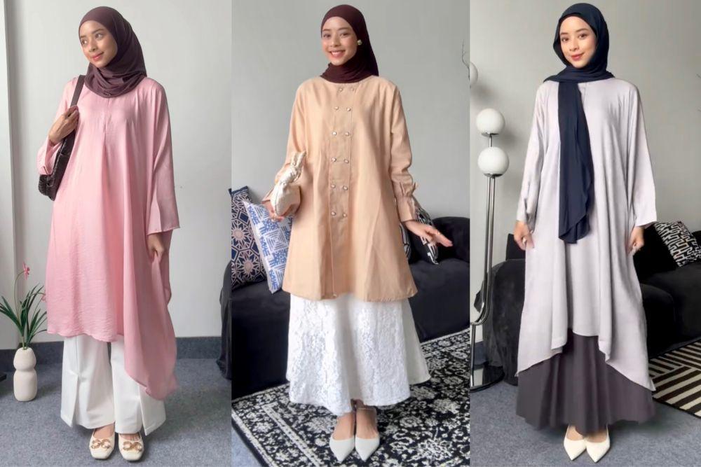 7 Ide OOTD Lebaran Serba Tunik dan Blouse ala Tarisya Milanti, Chic!