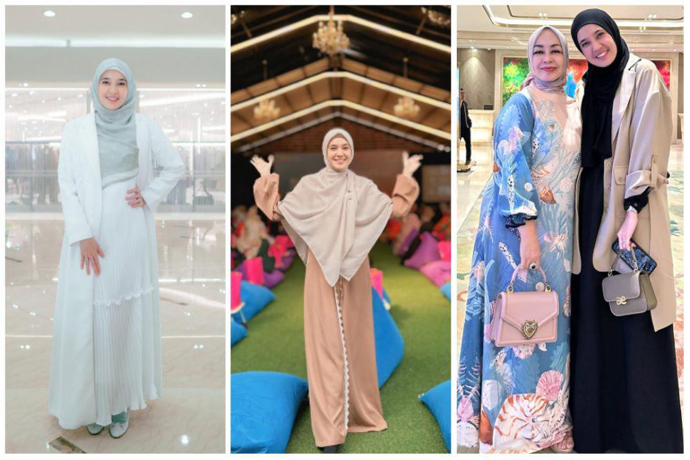 7 Inspirasi Outfit Syar'i ala Dhini Aminarti, Cocok untuk Bukber!
