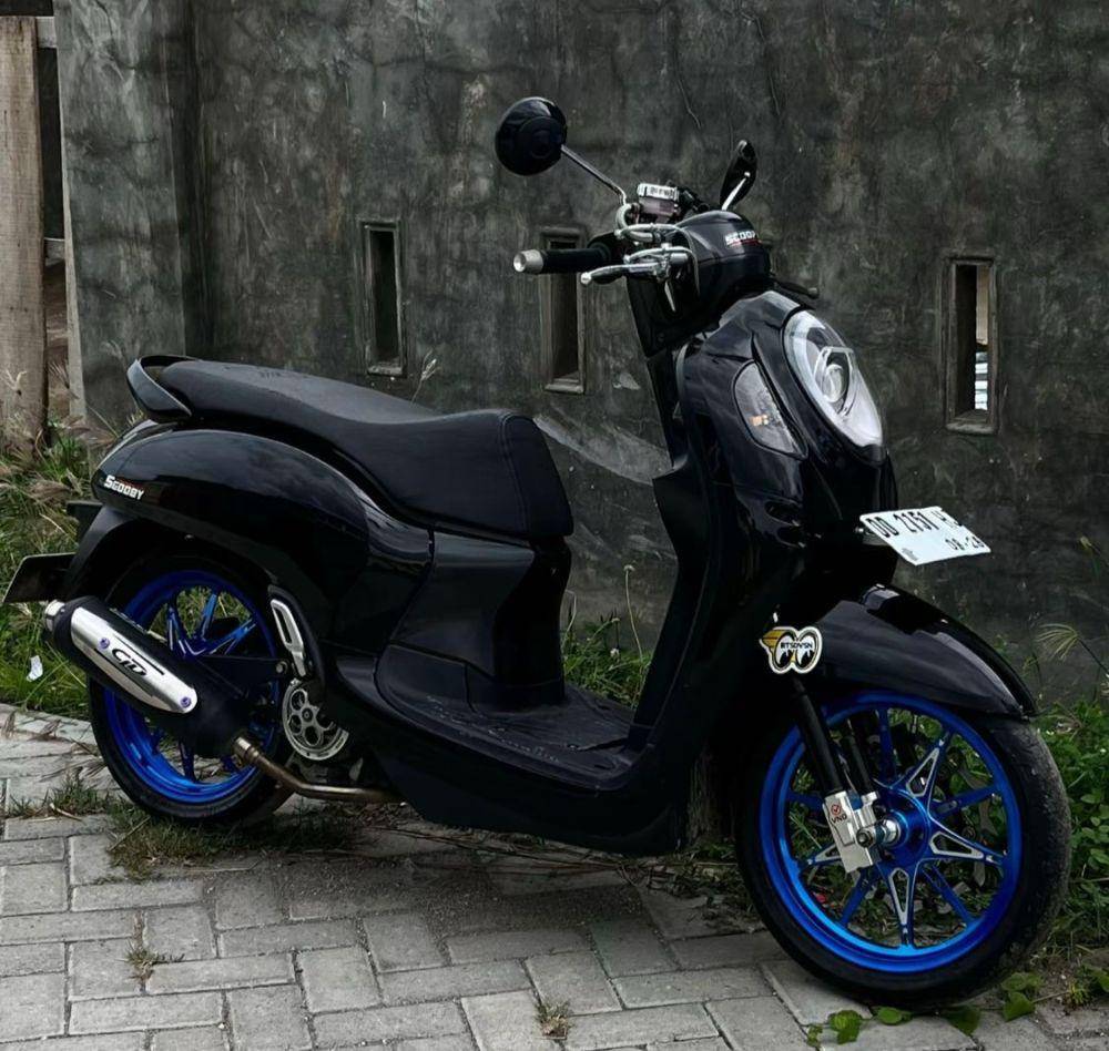 potret velg KTC Racing Chronos di Honda Scoopy (tiktok.com/scooby.id)