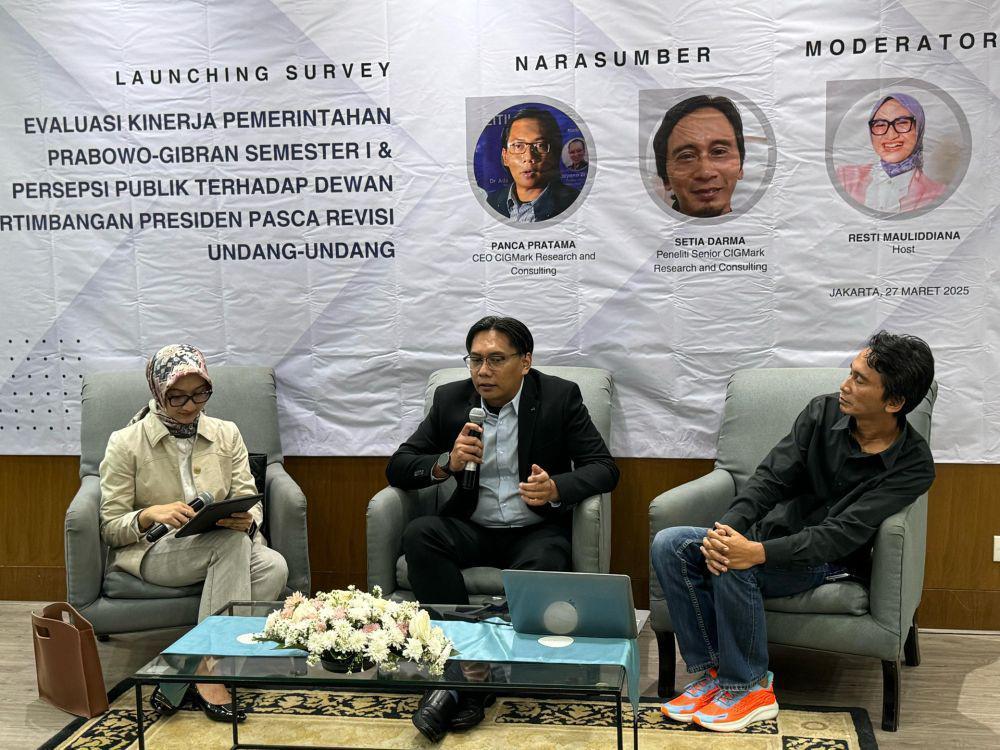 Survei: Publik Anggap Puas Pemerintahan Prabowo-Gibran di Semester I