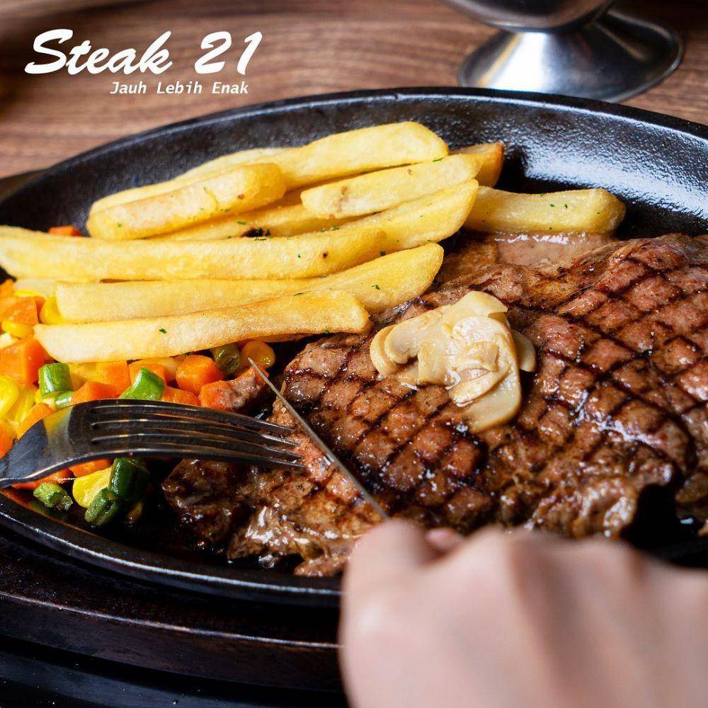 Potret menu Prime Sirloin di Steak 21 (instagram.com/steak21_id)