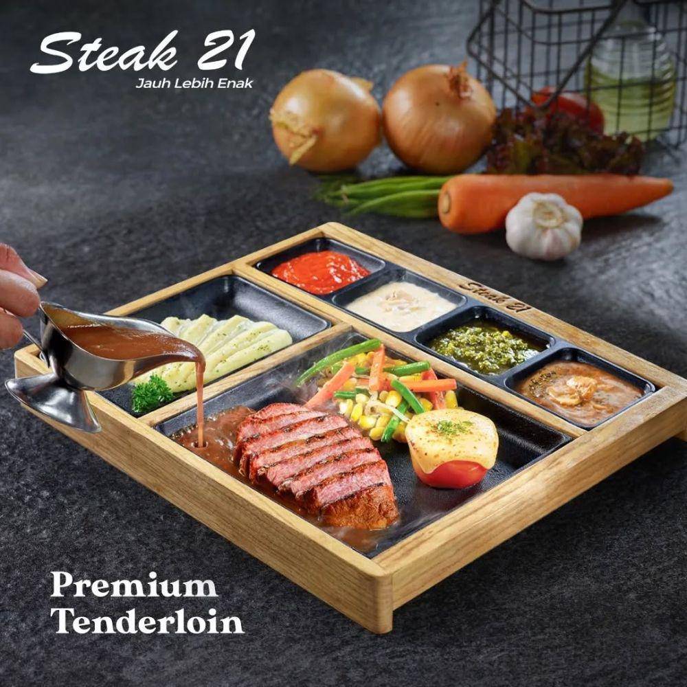 Potret menu Premium Tenderlon Steak 21 (instagram.com/steak21_id)