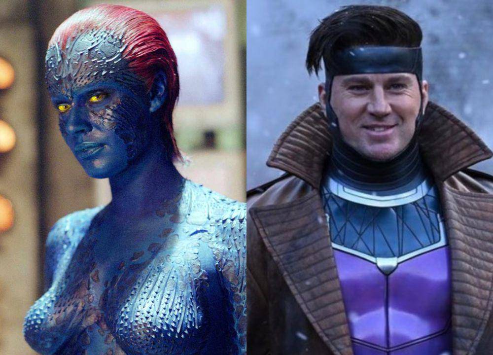 Mystique dalam X-Men: The Last Stand (dok. 20th Century Fox/X-Men: The Last Stand) | Gambit dalam Deadpool and Wolverine (dok. Marvel Studios/Deadpool and Wolverine)