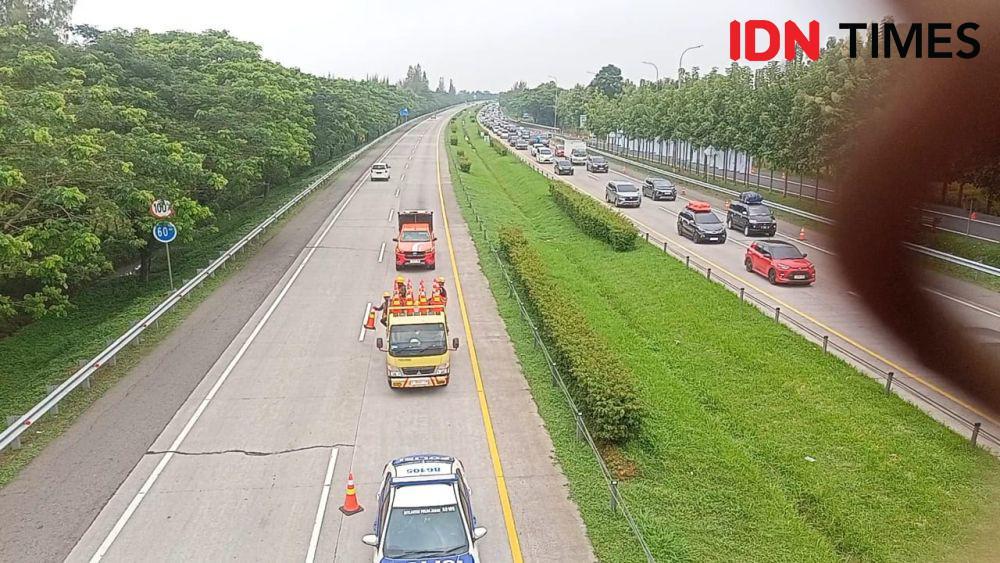 Arus Mudik Hari Ini: Contraflow KM 47-70 Lanjut One Way hingga KM 414