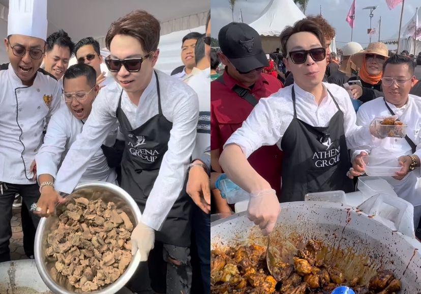 Richard Lee Masak 1 Ton Ayam Kecap dan 300 Kg Rendang di Palembang