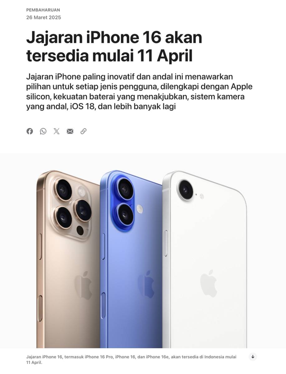 iPhone 16 series (apple.com/id)