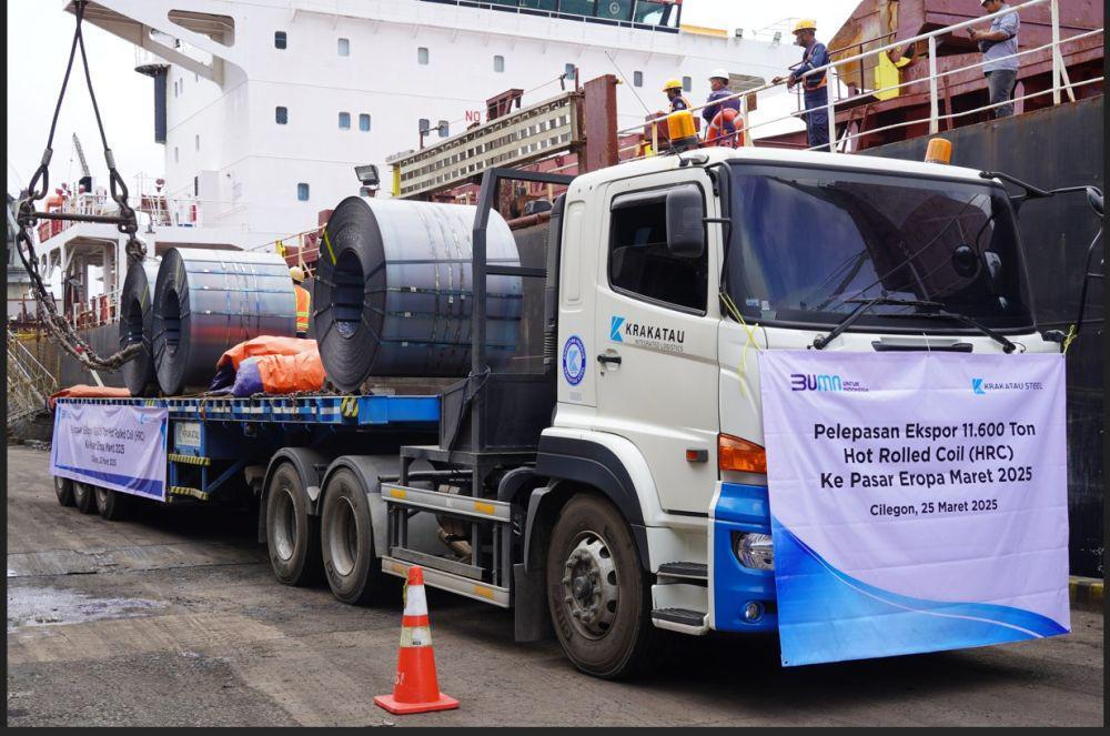 Krakatau Steel (KRAS) Ekspor 11.600 Ton Baja Canai Panas ke Eropa. (Dok/Istimewa).