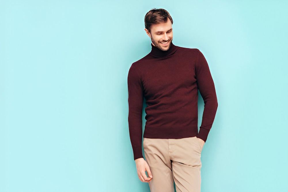 ilustrasi pria mengenakan turtleneck (freepik.com/halayalex)
