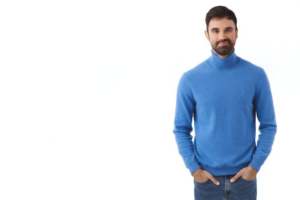 ilustrasi pria mengenakan turtleneck (freepik.com/cookie_studio)
