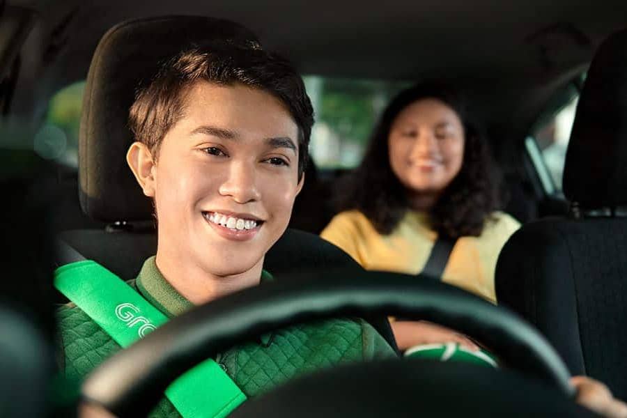 ilustrasi driver Grab Car