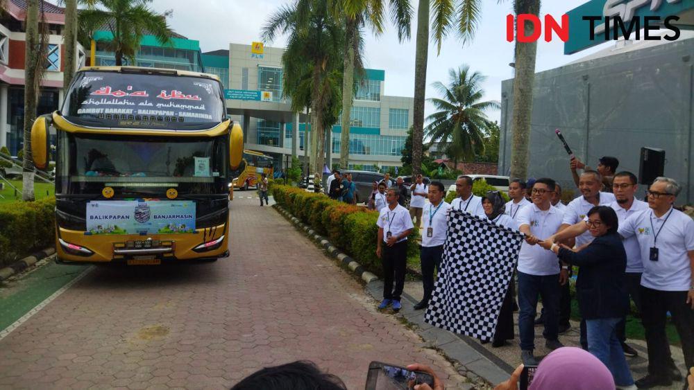 PLN Kaltimra Berangkatkan 100 Pemudik Gratis ke Banjarmasin