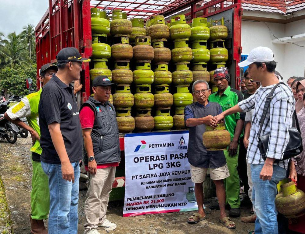 Pertamina Operasi Pasar LPG 3 Kg 10 Daerah Lampung, Stok Aman?