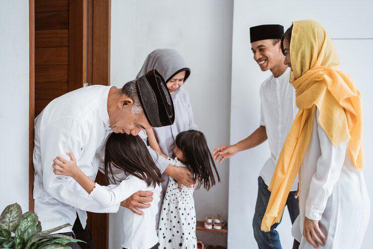 Ilustrasi lebaran di kampung halaman (freepik.com/odua)