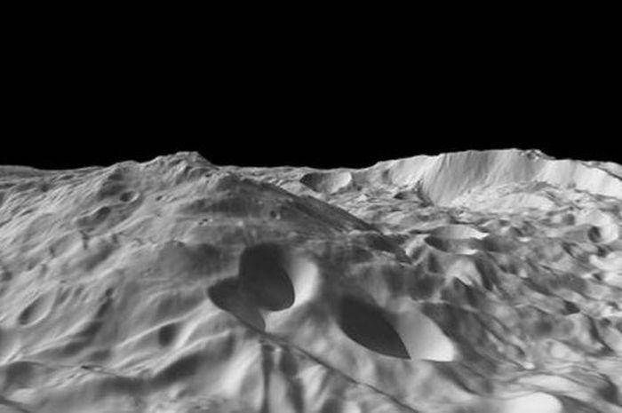gunung di asteroid vesta (jpl.nasa.gov)
