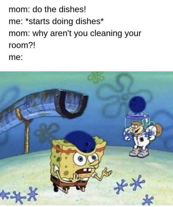 meme kocak SpongeBob tentang ibu (reddit.com/user/DominikLajko)