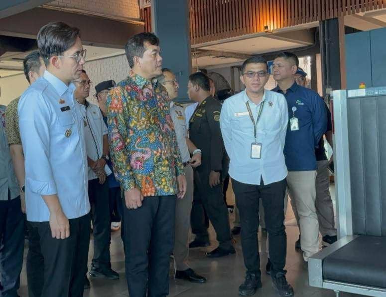 Kunjungan Jepala Barantin, Sahat M Panggabean mengatakan di Pelabuhan Bakauheni. (Dok. Karantina Lampung).