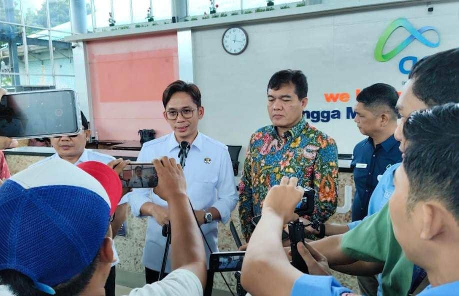Kunjungan Jepala Barantin, Sahat M Panggabean mengatakan di Pelabuhan Bakauheni. (Dok. Karantina Lampung).