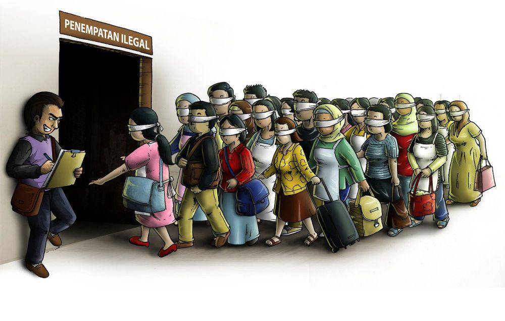ilustrasi pekerja migran yang ditipu lowongan kerja ilegal (pixabay.com/lamuk-lamuk)