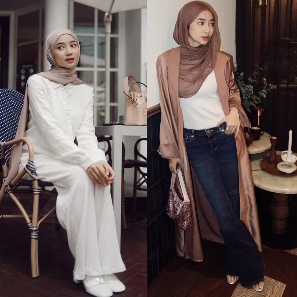 7 OOTD Hijab Kasual Kekinian ala Ansellma Putri, Cocok Buat Gen Z!