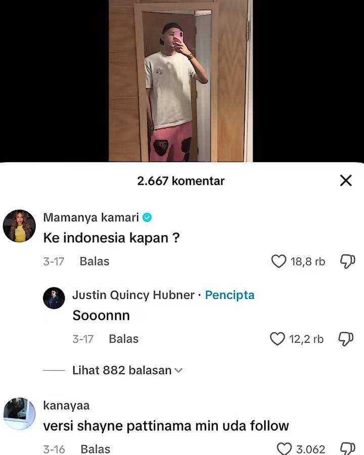 potret kedekatan Jennifer Coppen dan Justin Hubner (tiktok.com/@justinhubner5)
