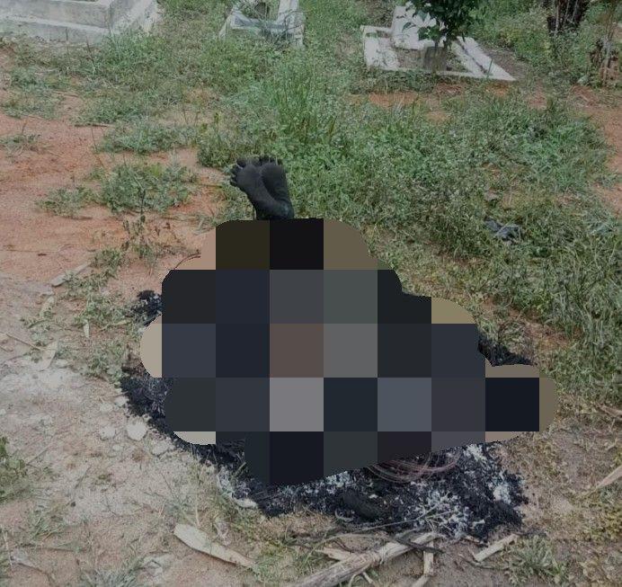 Mayat Terbakar Ditemukan di TPU Gelumbang, Jasad Sulit Dikenali