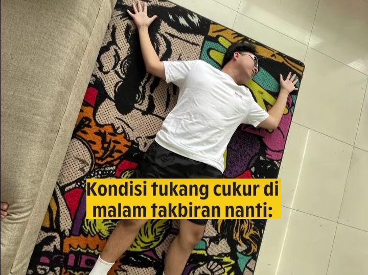 7 Meme Tukang Cukur Menjelang Lebaran 2025, Pelanggan Membeludak?