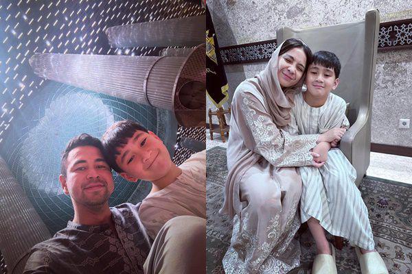 7 Potret Raffi dan Nagita Itikaf di Masjid, Ajak Rafathar
