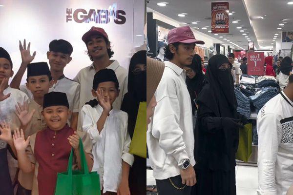 7 Potret Umi Pipik dan Abidzar Ajak Anak-anak Yatim Beli Baju Lebaran