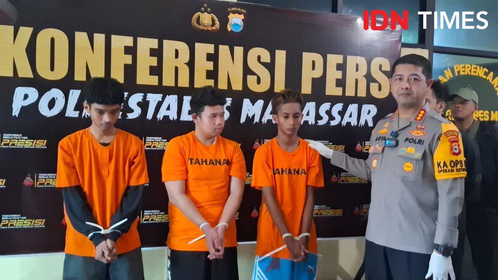 Polisi Tangkap Pelaku Pelemparan Molotov di Poslantas Makassar