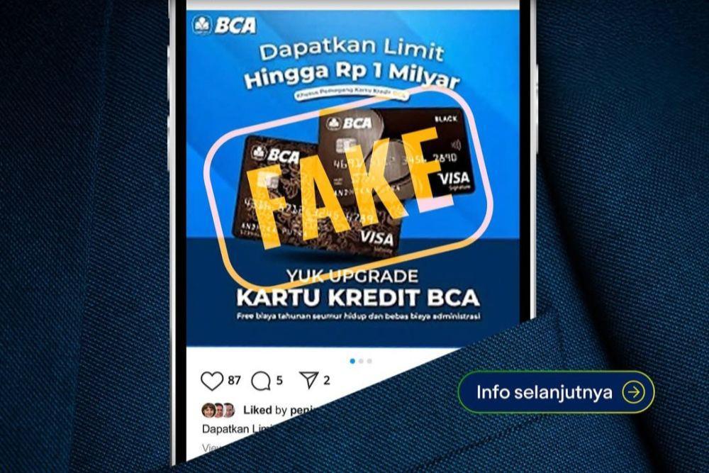 CEK FAKTA: Tawaran Limit Kredit BCA Rp1 Miliar Lewat Link