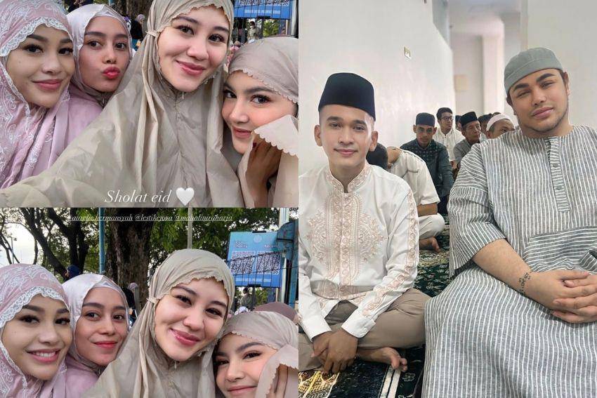momen artis lakukan salat id (instagram.com/ivan_gunawan | instagram.com/aaliyah.massaid)