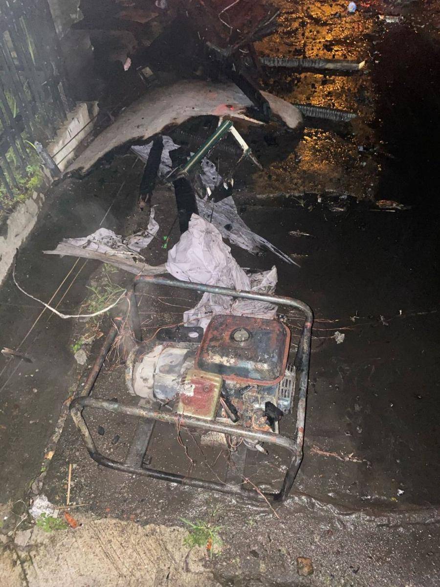 Genset yang ikut terbakar. (dok. Istimewa)