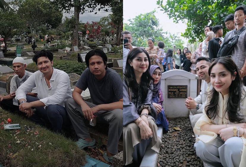 7 Potret Artis Ziarah ke Makam Keluarga pada Hari Pertama Lebaran 2025