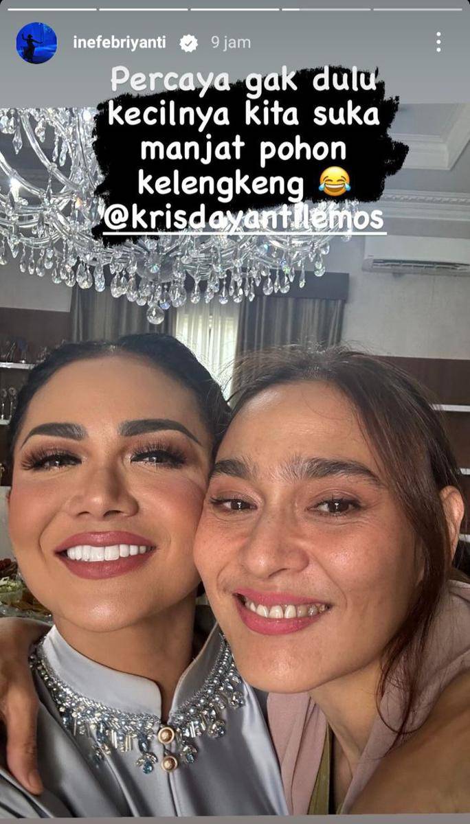 potret Kris Dayanti dan Sha Ine Febriyanti saat momen lebaran Idulfitri 2024 lalu. (instagram.com/inefebriyanti)