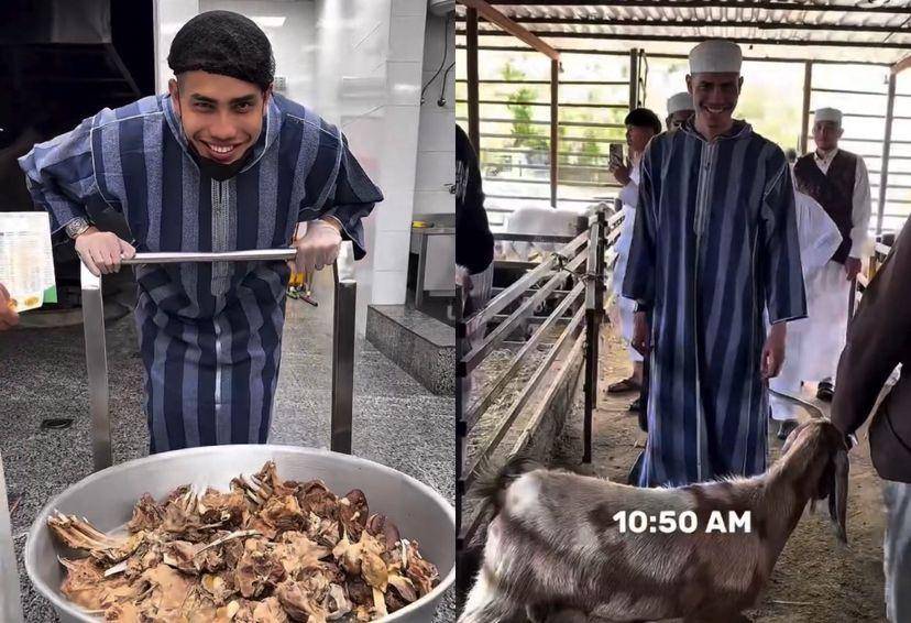 Aisar Khaled Rayakan Lebaran 2025 di Madinah, Kurban 3 Ekor Kambing