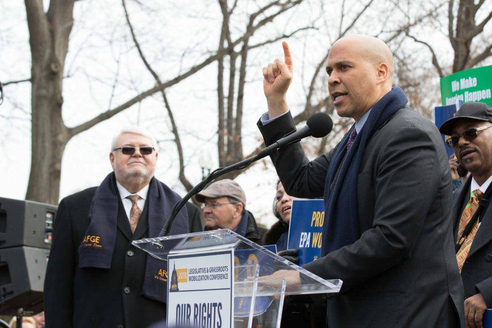 Senator AS Cory Booker. (AFGE, CC BY 2.0 , via Wikimedia Commons)
