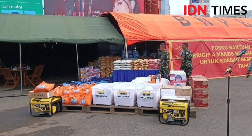 Bantuan dari Pemprov Lampung dan Brigif 4 Lampung. (IDN Times/Muhaimin)