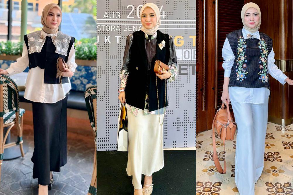 7 Ide Mix and Match Outfit Pakai Vest ala Nynda Ayu, Effortless Chic!