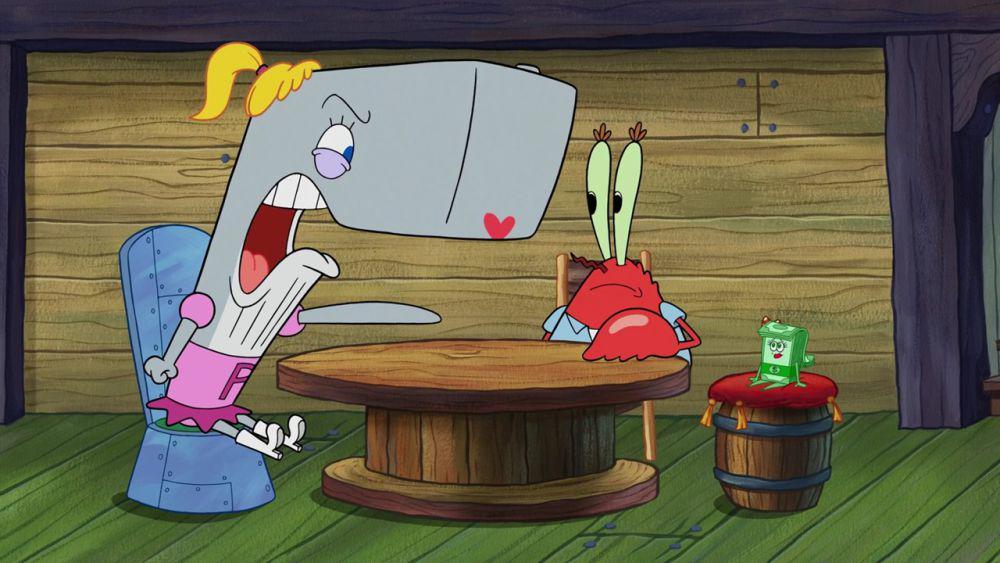 Pearl tidak merestui hubungan ayahnya dan Cashina (dok. Nickelodeon/SpongeBob SquarePants)