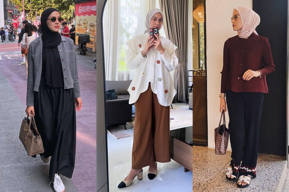 9 Ide OOTD Hangout ala Nina Zatulini, Stylish buat Hijabers!