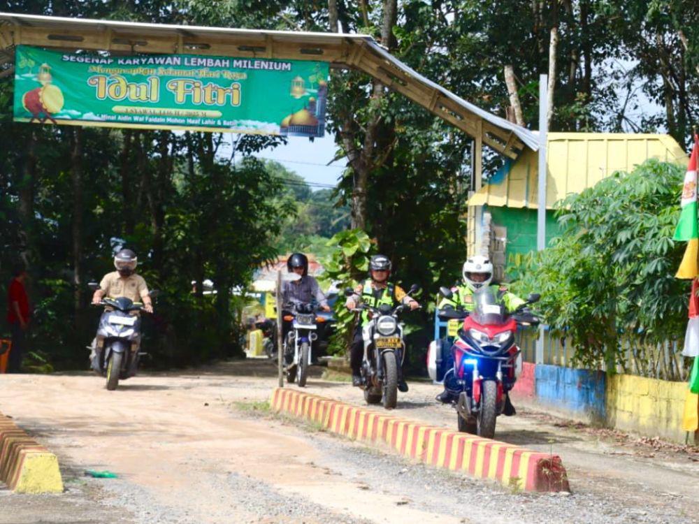 Kala Kapolres Lamteng Patroli Tempat Wisata Kendarai Motor