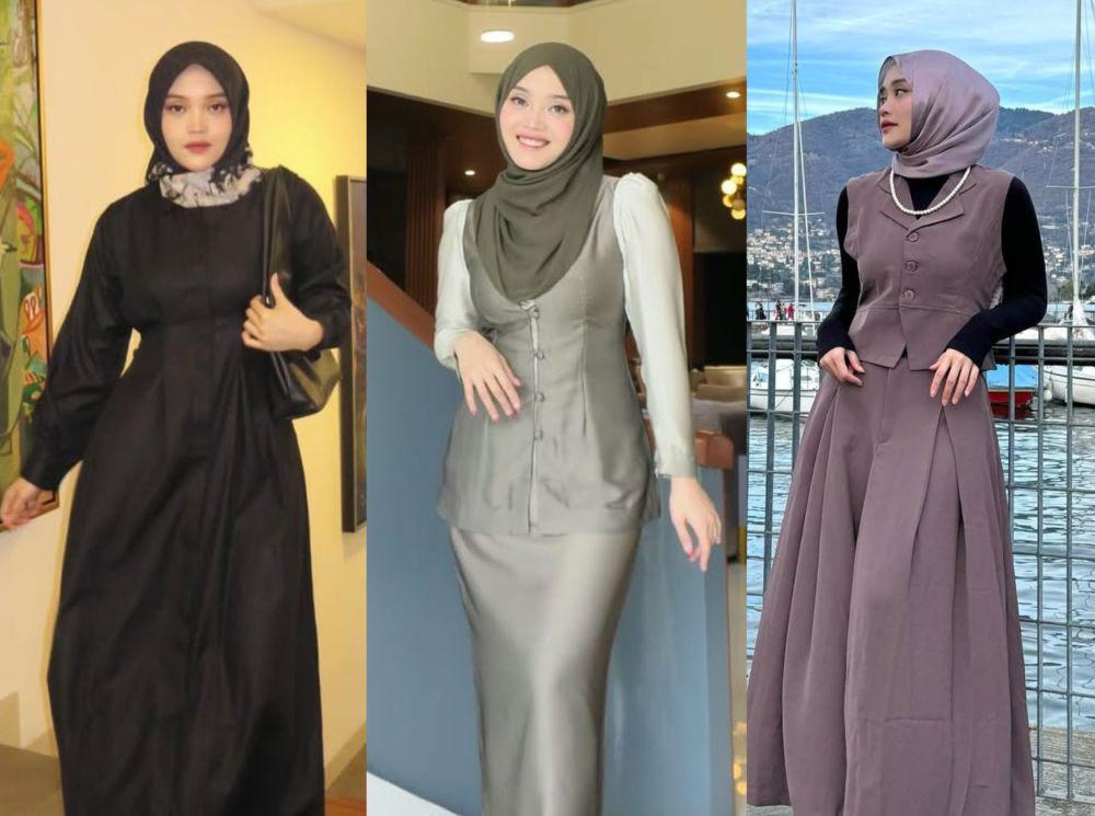 7 Gaya OOTD Hijab Kasual Hingga Formal ala Putri Delina