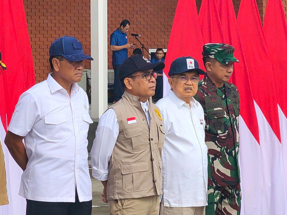 Jusuf Kalla Ikut Lepas Bantuan Kemanusiaan untuk Korban Gempa Myanmar